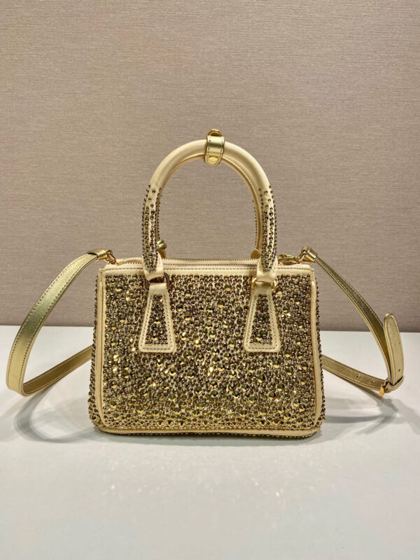 Galleria Satin Mini-Bag With Crystals In Black For Women 7.8 in/ 20 cm 1BA906_2AWL_F063R_V_EOY