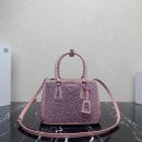 Galleria Satin Mini-Bag With Crystals In Pink For Women 7.8in/ 20cm 1BA906_2AWL_F0E18_V_EOY