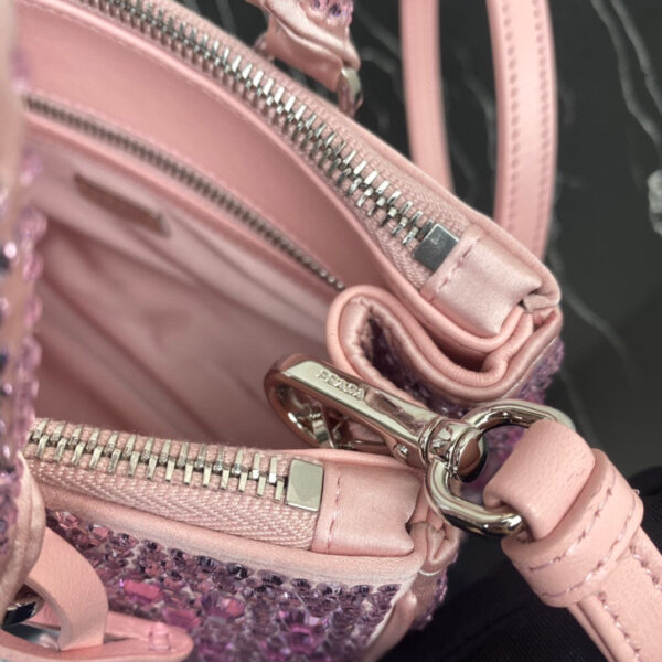 Galleria Satin Mini-Bag With Crystals In Pink For Women 7.8in/ 20cm 1BA906_2AWL_F0E18_V_EOY