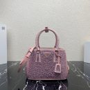 Galleria Satin Mini-Bag With Crystals In Pink For Women 7.8in/ 20cm 1BA906_2AWL_F0E18_V_EOY