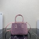 Galleria Satin Mini-Bag With Crystals In Pink For Women 7.8in/ 20cm 1BA906_2AWL_F0E18_V_EOY