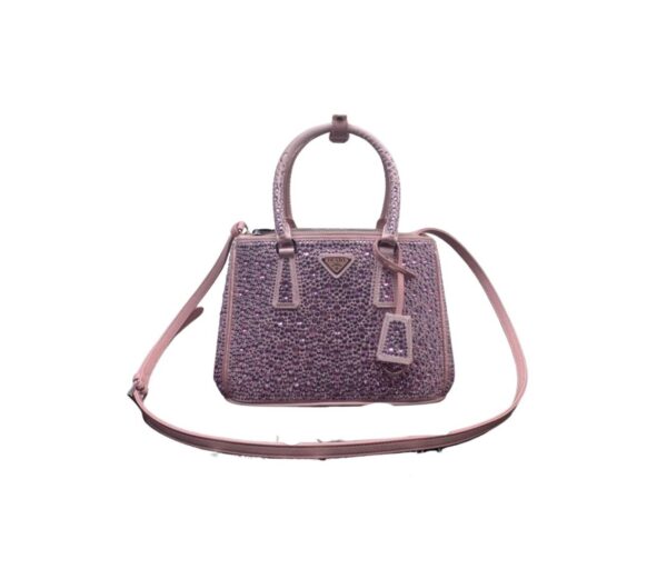 Galleria Satin Mini-Bag With Crystals In Pink For Women 7.8in/ 20cm 1BA906_2AWL_F0E18_V_EOY