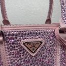 Galleria Satin Mini-Bag With Crystals In Pink For Women 7.8in/ 20cm 1BA906_2AWL_F0E18_V_EOY
