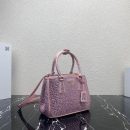 Galleria Satin Mini-Bag With Crystals In Pink For Women 7.8in/ 20cm 1BA906_2AWL_F0E18_V_EOY