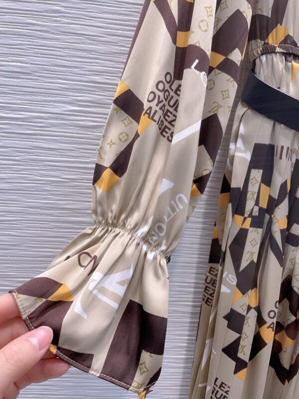 Geometry Pattern Long Dress Grey For Women