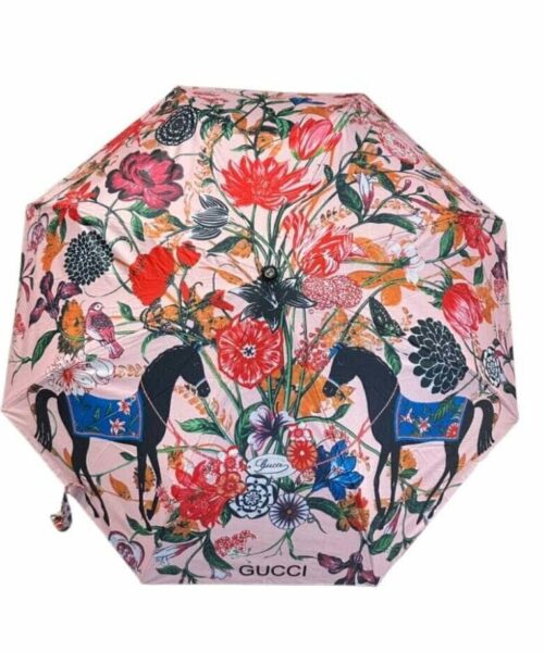 GG Flower Folding Umbrella Pink