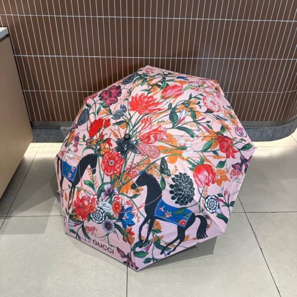 GG Flower Folding Umbrella Pink
