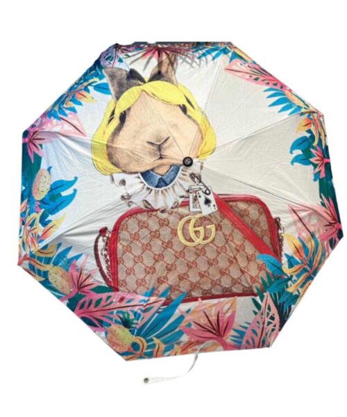 GG Folding Umbrella With Cartoon White