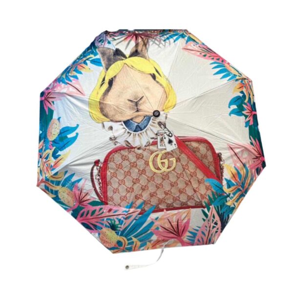 GG Folding Umbrella With Cartoon White