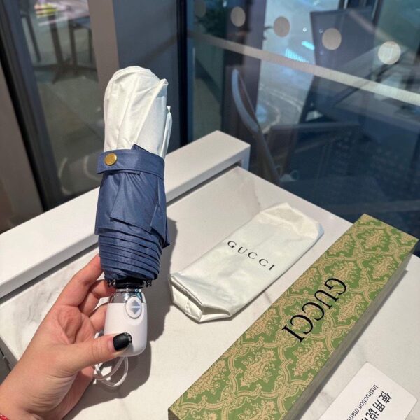 GG Folding Umbrella With Rabbit White
