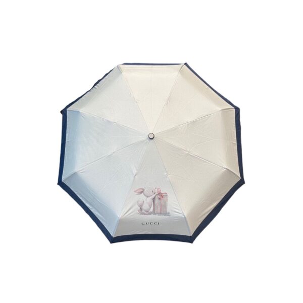 GG Folding Umbrella With Rabbit White