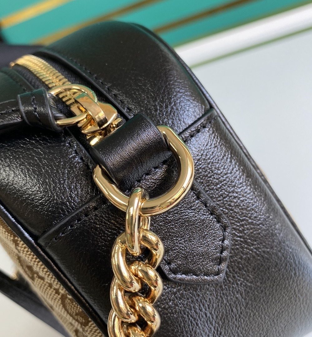 1:1 Replica GG Marmont Small Shouder Bag Beige/Ebony Diagonal Matelassé Original GG Canvas For Women 10in/24cm 447632 HVKEG 9772