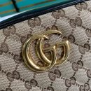 1:1 Replica GG Marmont Small Shouder Bag Beige/Ebony Diagonal Matelassé Original GG Canvas For Women 10in/24cm 447632 HVKEG 9772