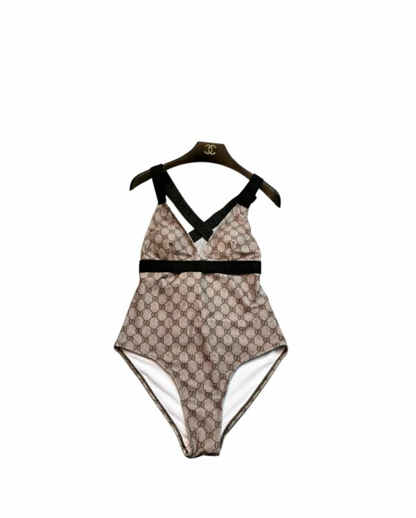 GG One-Piece Swimsuit Brown For Women