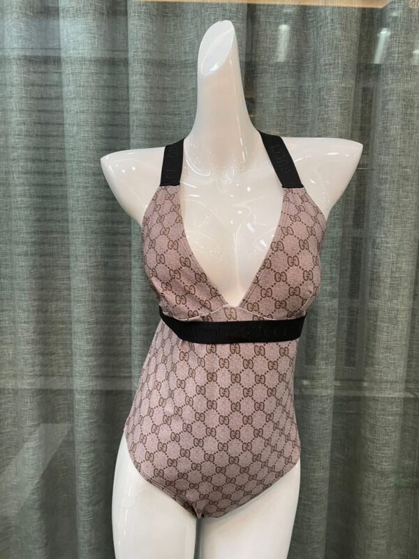 GG One-Piece Swimsuit Brown For Women