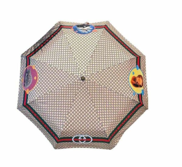 GG With Squirrel Folding Umbrella Beige
