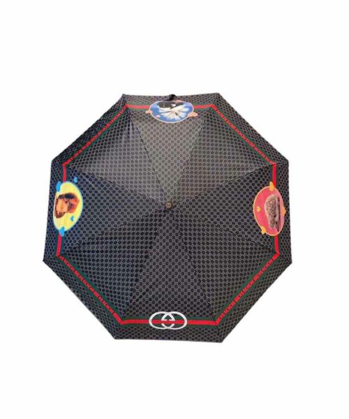 GG With Squirrel Folding Umbrella Black