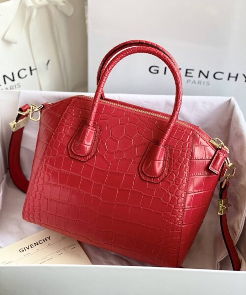 Givenchy Antigona Bag Red For Women, Women's Handbags, Shoulder Bags 11in/28cm GVC