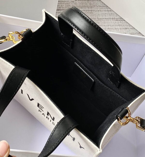 Givenchy Medium G Tote Shopper Bag Canvas Beige/Black For Women, Women's Handbags, Shoulder Bags 7.5in/19cm GVC BB50N0B1DR-255