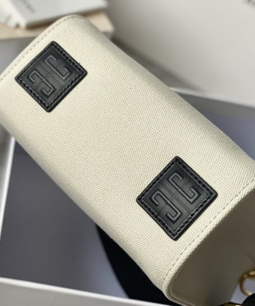 Givenchy Medium G Tote Shopper Bag Canvas Beige/Black For Women, Women's Handbags, Shoulder Bags 7.5in/19cm GVC BB50N0B1DR-255