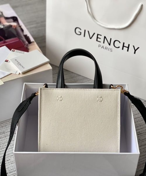 Givenchy Medium G Tote Shopper Bag Canvas Beige/Black For Women, Women's Handbags, Shoulder Bags 7.5in/19cm GVC BB50N0B1DR-255