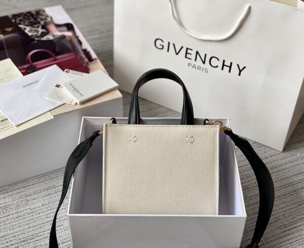 Givenchy Medium G Tote Shopper Bag Canvas Beige/Black For Women, Women's Handbags, Shoulder Bags 7.5in/19cm GVC BB50N0B1DR-255