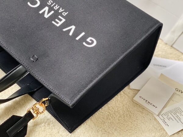 Givenchy Medium G Tote Shopper Bag Canvas Black For Women, Women's Handbags, Shoulder Bags 14.5in/37cm GVC