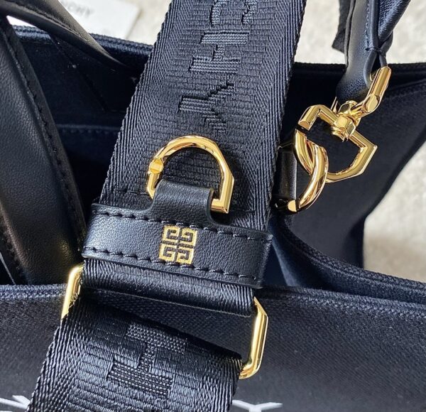 Givenchy Medium G Tote Shopper Bag Canvas Black For Women, Women's Handbags, Shoulder Bags 14.5in/37cm GVC