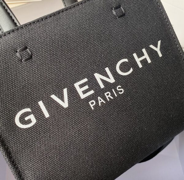 Givenchy Medium G Tote Shopper Bag Canvas Black/Red For Women, Women's Handbags, Shoulder Bags 7.5in/19cm GVC
