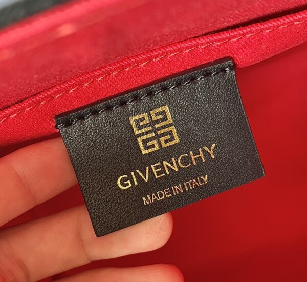 Givenchy Medium G Tote Shopper Bag Canvas Black/Red For Women, Women's Handbags, Shoulder Bags 7.5in/19cm GVC