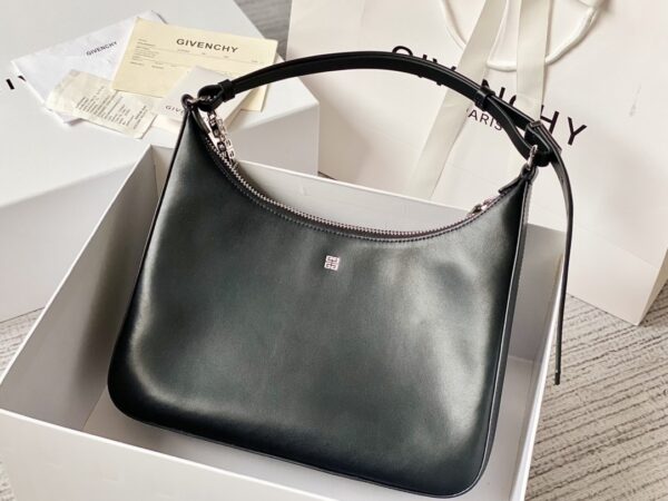 Givenchy Medium Moon Cut Out Bag Black For Women, Women's Handbags, Shoulder Bags 11.8in/30cm GVC BB50LWB1A4-001