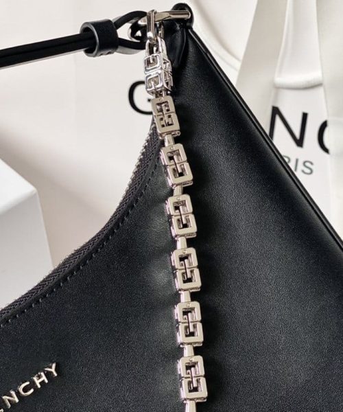 Givenchy Medium Moon Cut Out Bag Black For Women, Women's Handbags, Shoulder Bags 11.8in/30cm GVC BB50LWB1A4-001