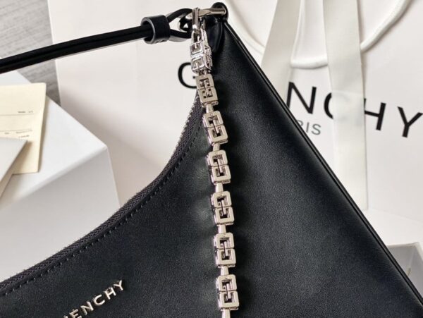Givenchy Medium Moon Cut Out Bag Black For Women, Women's Handbags, Shoulder Bags 11.8in/30cm GVC BB50LWB1A4-001