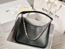 Givenchy Medium Moon Cut Out Bag Black For Women, Women's Handbags, Shoulder Bags 11.8in/30cm GVC BB50LWB1A4-001