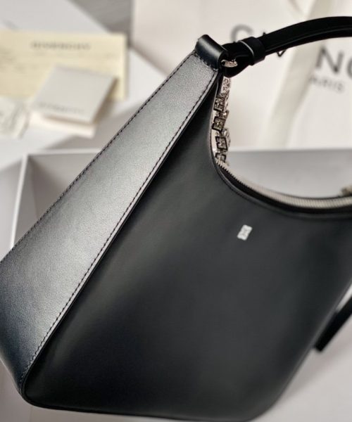 Givenchy Medium Moon Cut Out Bag Black For Women, Women's Handbags, Shoulder Bags 11.8in/30cm GVC BB50LWB1A4-001