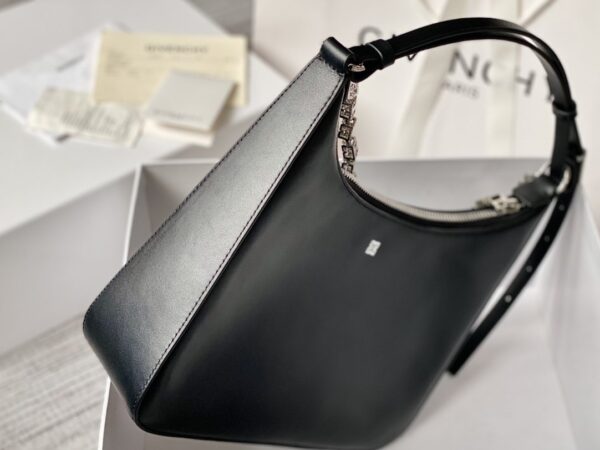 Givenchy Medium Moon Cut Out Bag Black For Women, Women's Handbags, Shoulder Bags 11.8in/30cm GVC BB50LWB1A4-001