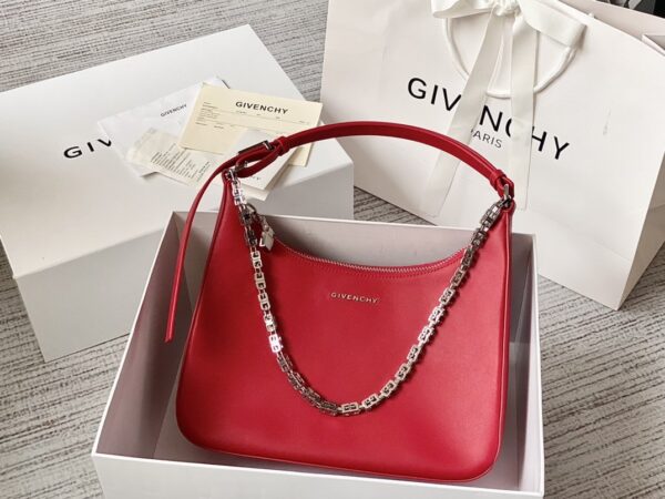 Givenchy Medium Moon Cut Out Bag Red For Women, Women's Handbags, Shoulder Bags 11.8in/30cm GVC