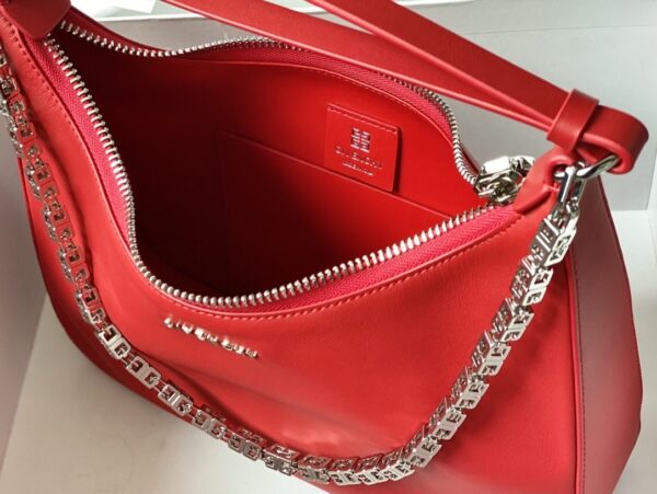 Givenchy Medium Moon Cut Out Bag Red For Women, Women's Handbags, Shoulder Bags 11.8in/30cm GVC