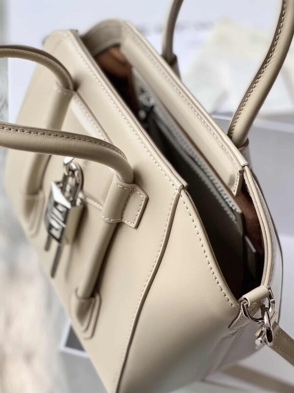 Givenchy Mini Antigona Lock Bag Beige For Women, Women's Handbags, Shoulder Bags 8.7in/22cm GVC