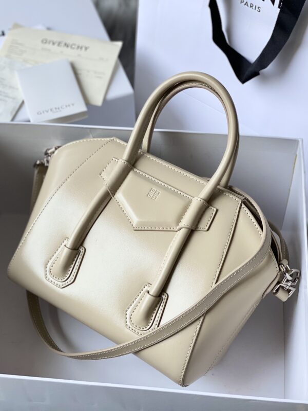Givenchy Mini Antigona Lock Bag Beige For Women, Women's Handbags, Shoulder Bags 8.7in/22cm GVC