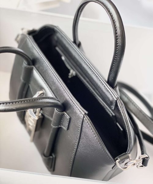 Givenchy Mini Antigona Lock Bag Black For Women, Women's Handbags, Shoulder Bags 8.7in/22cm GVC