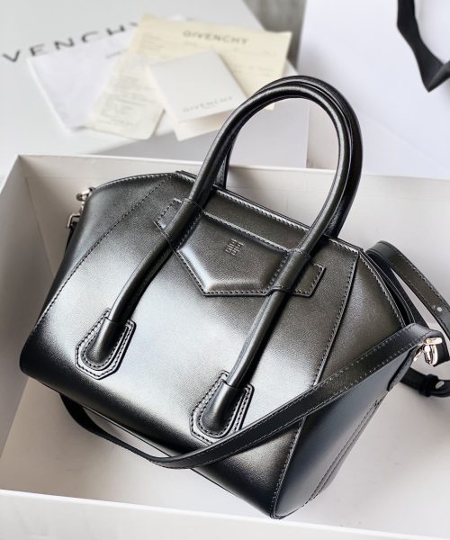 Givenchy Mini Antigona Lock Bag Black For Women, Women's Handbags, Shoulder Bags 8.7in/22cm GVC