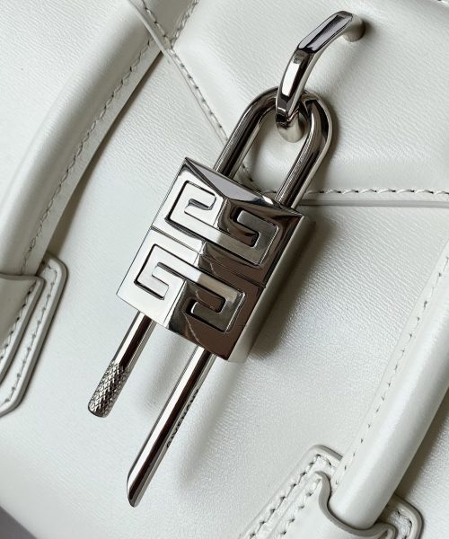 Givenchy Mini Antigona Lock Bag Ivory For Women, Women's Handbags, Shoulder Bags 8.7in/22cm GVC BB50J0B16S-105