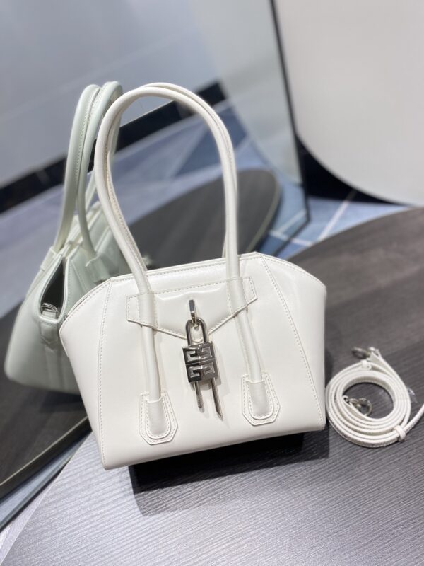 Givenchy Mini Antigona Lock Bag Ivory For Women, Women's Handbags, Shoulder Bags 8.7in/22cm GVC BB50J0B16S-105