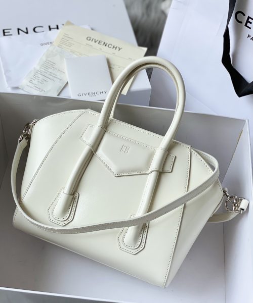 Givenchy Mini Antigona Lock Bag Ivory For Women, Women's Handbags, Shoulder Bags 8.7in/22cm GVC BB50J0B16S-105