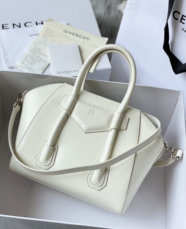 Givenchy Mini Antigona Lock Bag Ivory For Women, Women's Handbags, Shoulder Bags 8.7in/22cm GVC BB50J0B16S-105