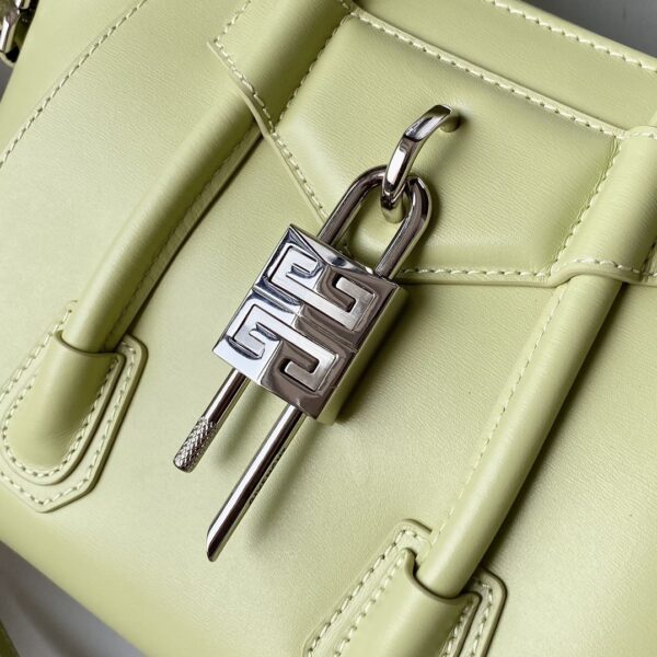Givenchy Mini Antigona Lock Bag Khaki For Women, Women's Handbags, Shoulder Bags 8.7in/22cm GVC