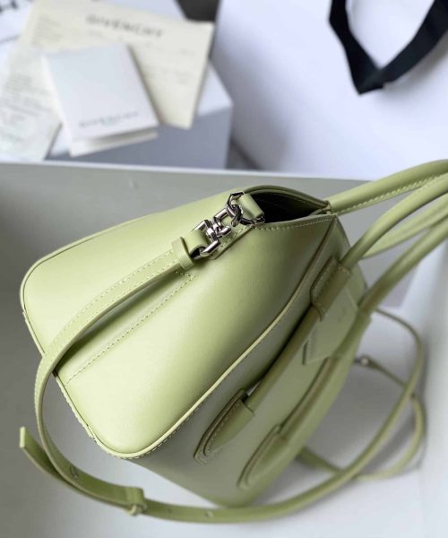 Givenchy Mini Antigona Lock Bag Khaki For Women, Women's Handbags, Shoulder Bags 8.7in/22cm GVC