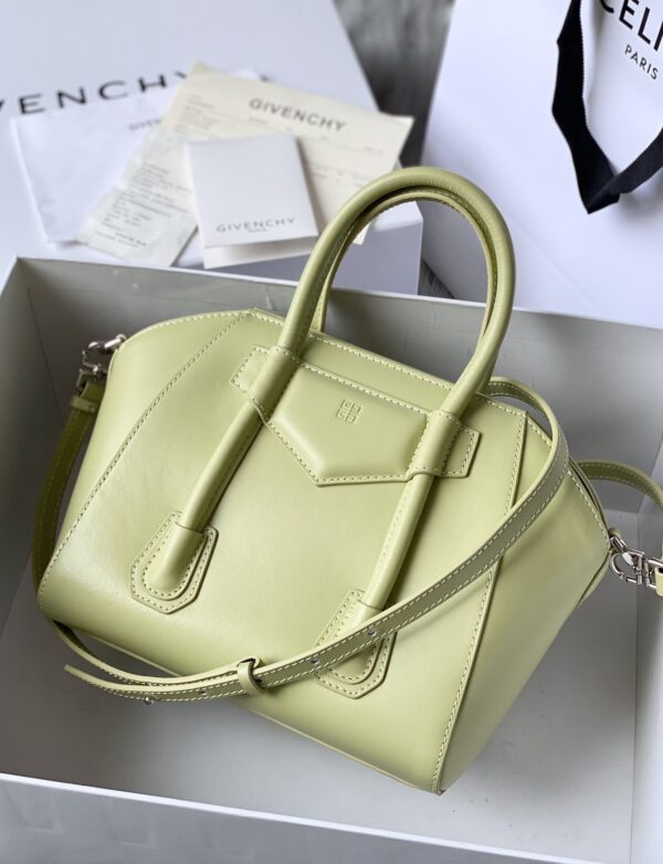 Givenchy Mini Antigona Lock Bag Khaki For Women, Women's Handbags, Shoulder Bags 8.7in/22cm GVC