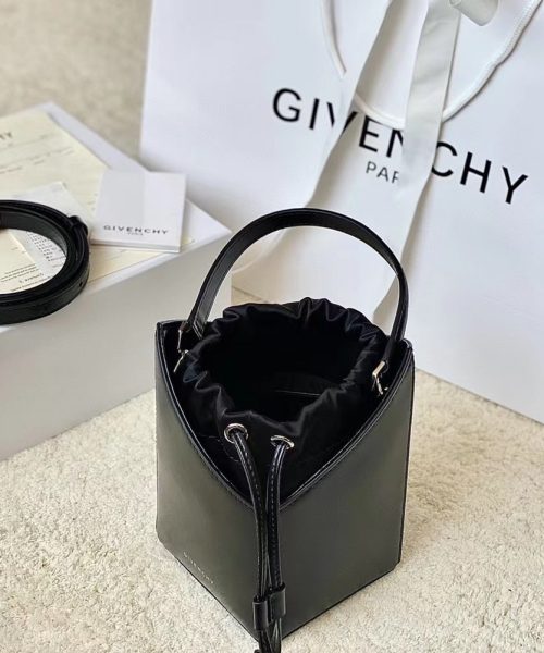 Givenchy Mini Cut Out Bucket Bag Black For Women, Women's Handbags, Shoulder Bags 6.3in/16cm GVC BB50NRB1GV-001